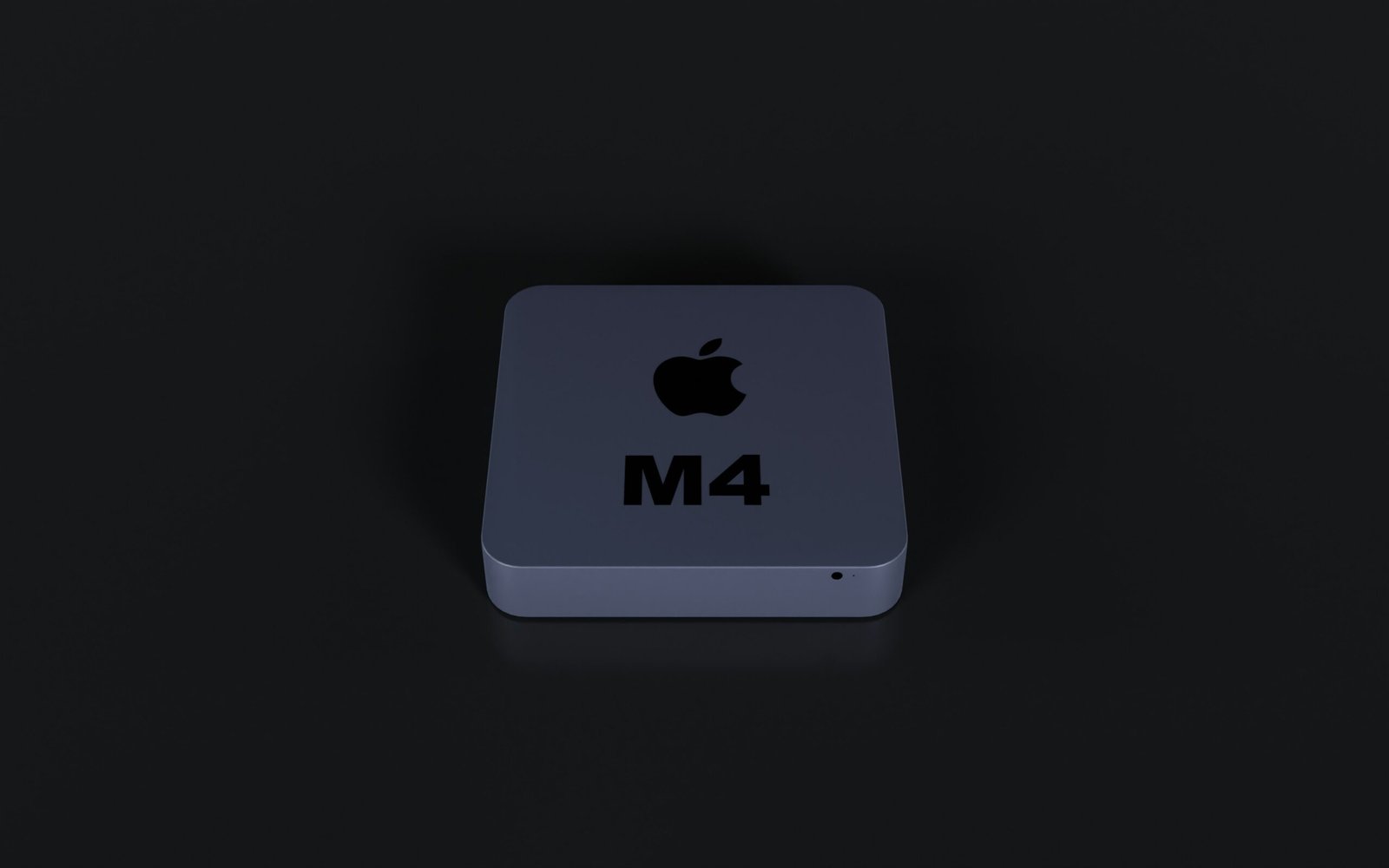a close up of an apple logo on a black background